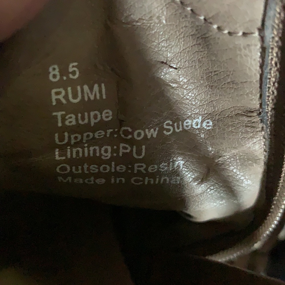 Taupe Cow Suede Booties - Picture 10 of 10